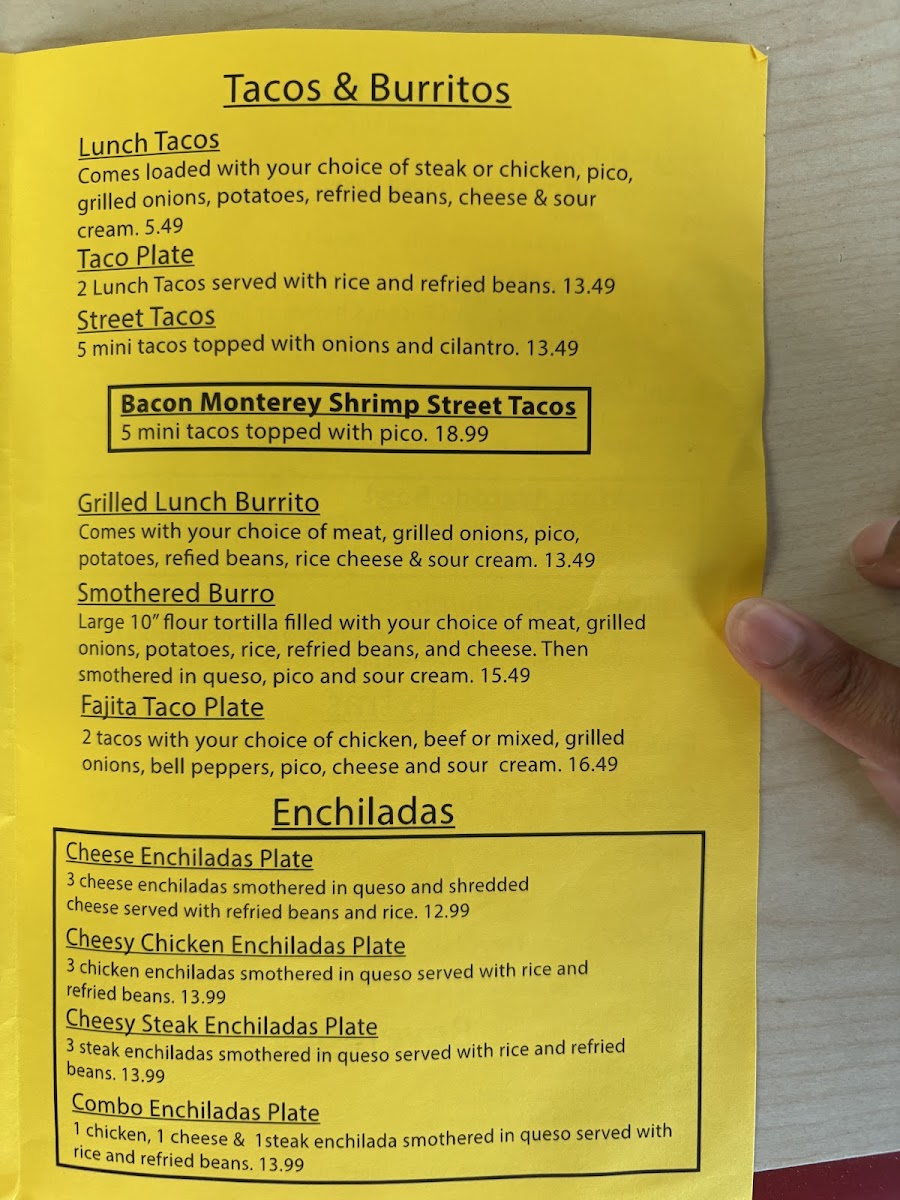 Tacos By The Trax Menu - Image 2