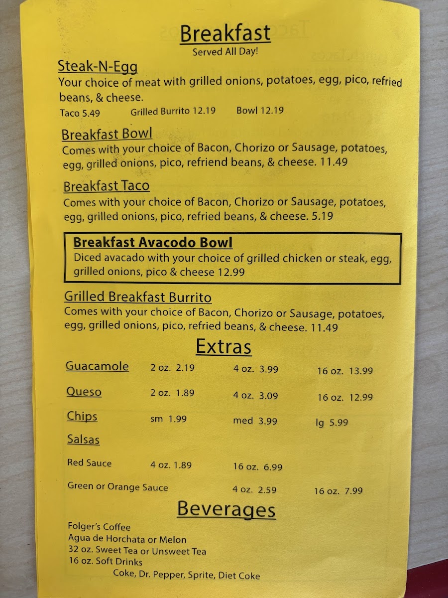 Tacos By The Trax Menu - Image 4